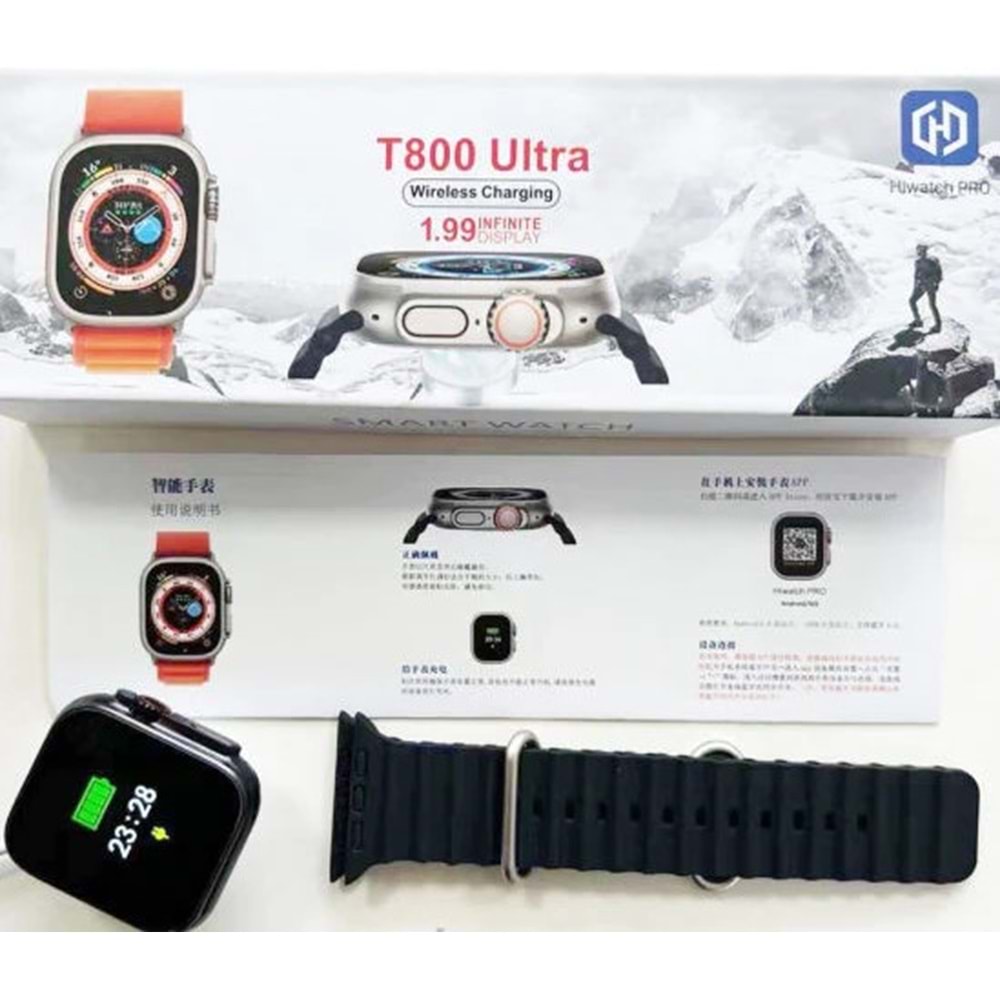 T800 Ultra 49mm 1.99” Screen Smartwatch – Dual Strap, iOS & Android Compatible - A2B