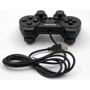 Usb girişli kablolu gamepad joystick titreşimli analog oyun kolu bilgisayar ve pc için - G6E