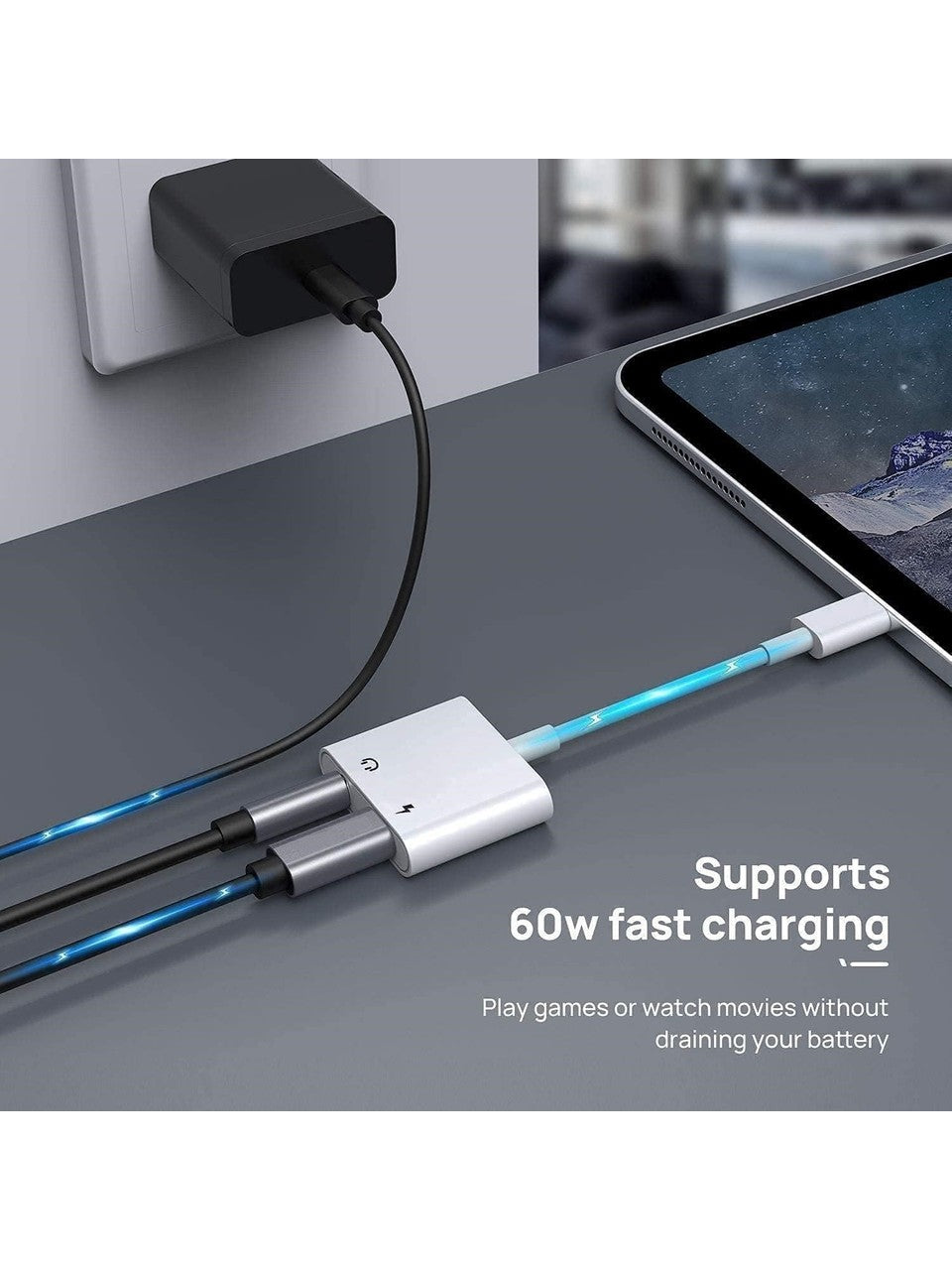 Typec 2in1 çoğaltıcı kulaklık jak ve typec şarj dönüştürücü - D1K - KolayMagza