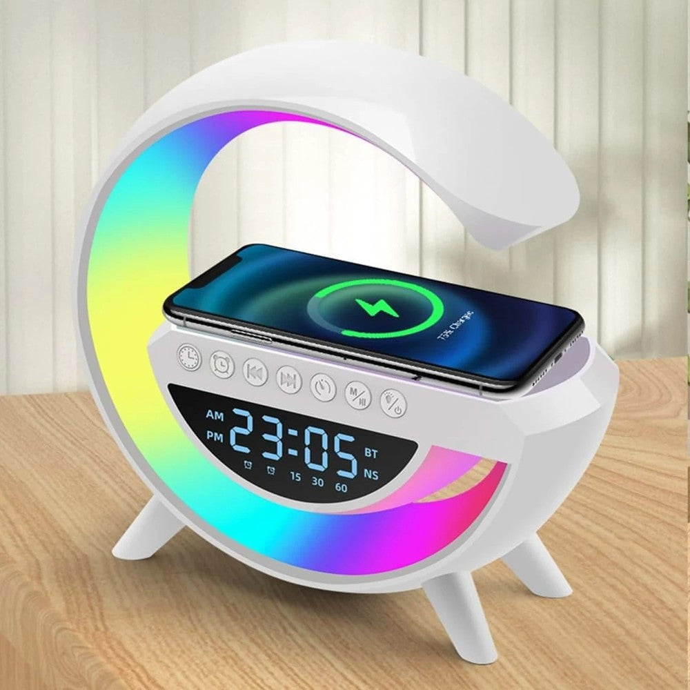 Hm-2309 RGB light wireless speaker - 15w power, clock, charging, music and style all in one! - H2S