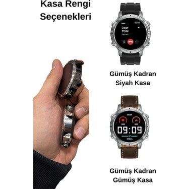 HK29 Hero Amoled Ekran Yuvarlak Akıllı Saat Navigasyon Bluetooth Çağrı Android Ios Uyumlu Saat - A3C