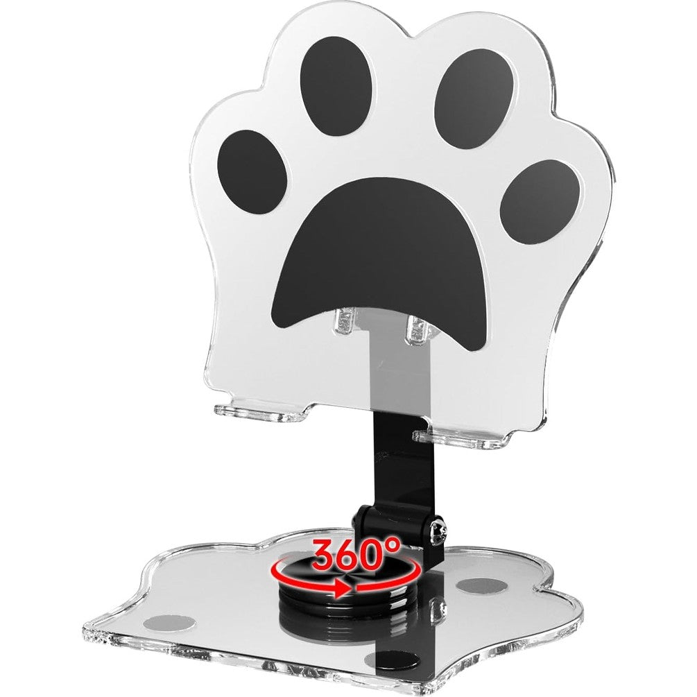 360 rotating foldable cat hand phone & tablet holder | transparent and portable desktop stand - N1İ