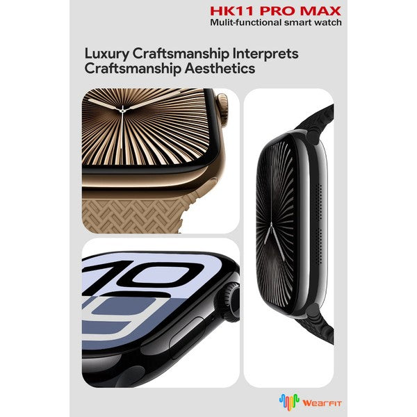Hk11 pro max amoled ekranlı 45mm çift kordonlu ios android uyumlu akıllı saat - A2T