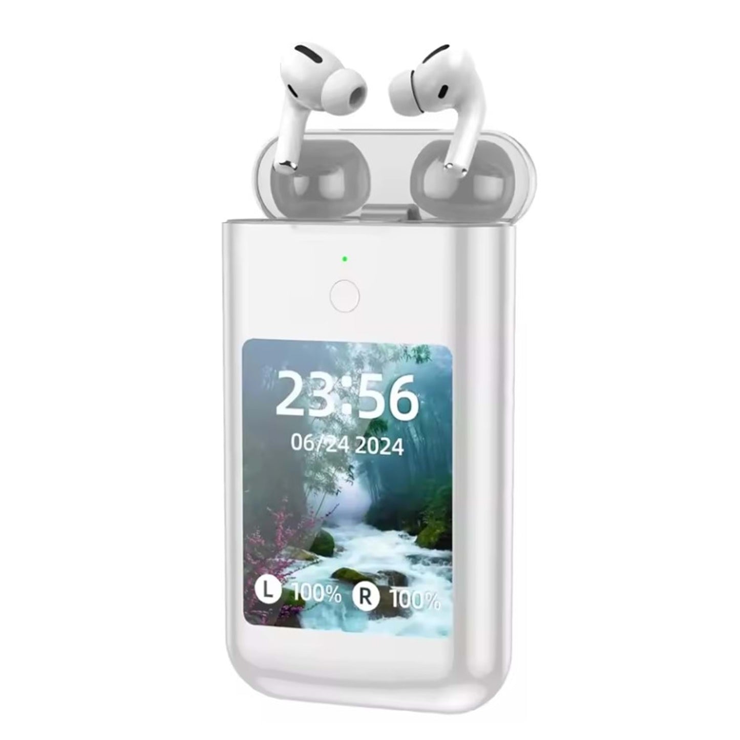 8,000 mah USB çıkışlı powerbankli amoled ekranlı kulak içi ANC dokunmatik bluetooth kulaklık A98