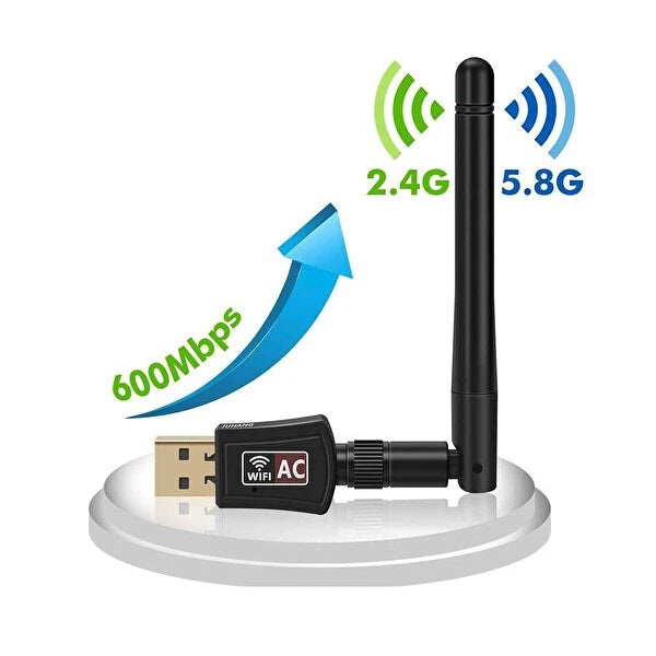 Usb 2.0 wireless 802.11 wifi adaptör - 600 mbps yüksek hızlı internet bağlantısı yd-35 - D2A