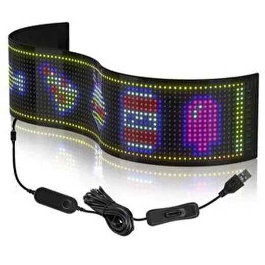 176*19 cm, 16*192 ledli matreix panel dijital ekran led usb çıkışlı kumandalı telefon uygulamadan kotrollü - G6G