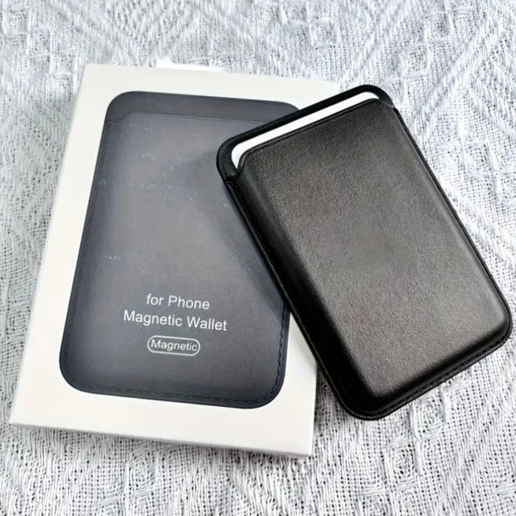 MagSafe Uyumlu Deri Kartlık | Telefon Arkasına Mıknatıslı Yapışan Cüzdan | iPhone ile Uyumlu Şık ve İnce Tasarım