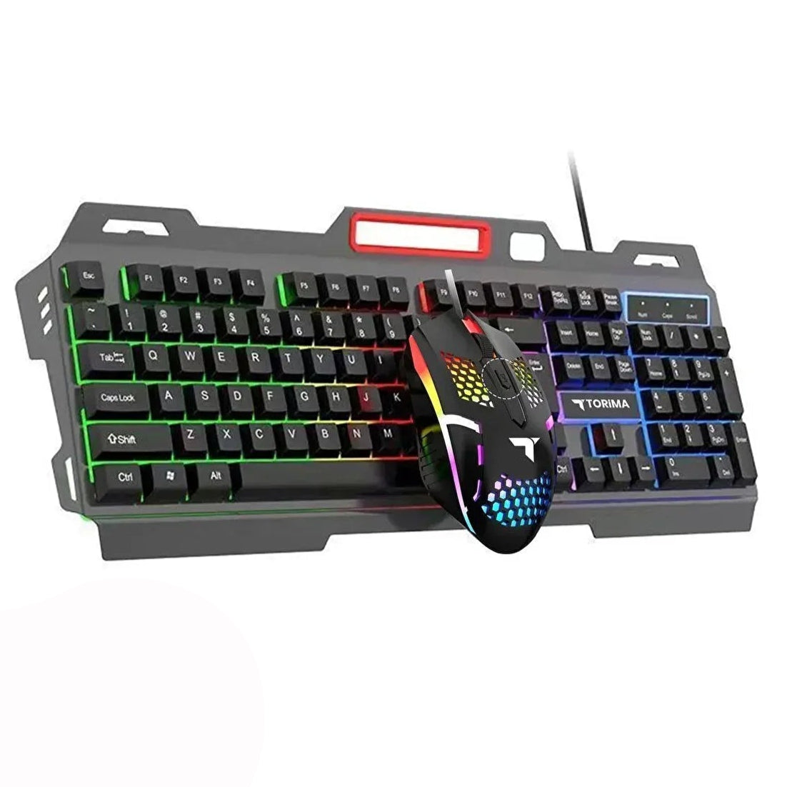 مجموعة ماوس ولوحة مفاتيح للألعاب RGB - مجموعة ألعاب بإضاءة LED ملونة tmk-06 - G4S