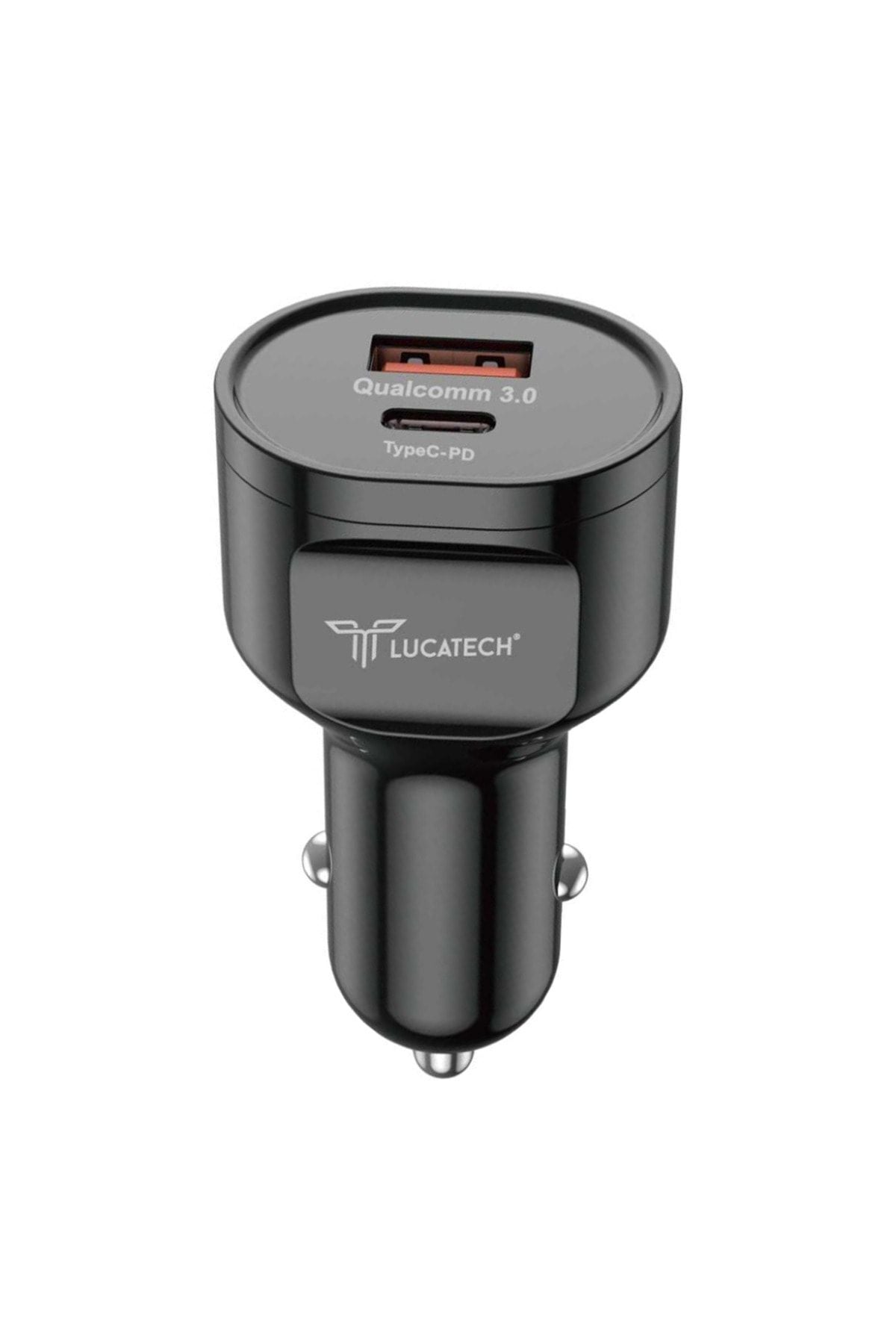Lc-148 usb+typeC çift çıkışlı turbo destekli araç şarj başlık 45W
