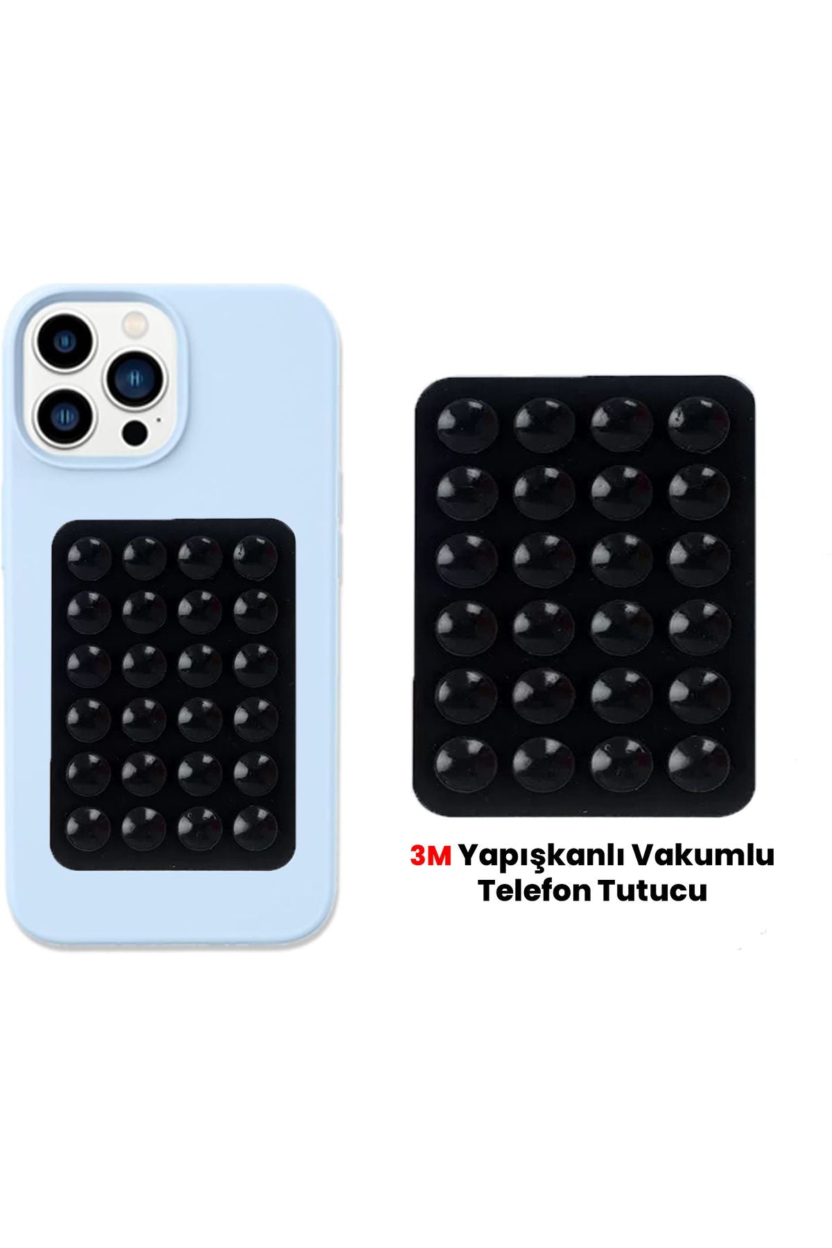 Telfon arkasına yapışan lastikli Telefon tutacağı