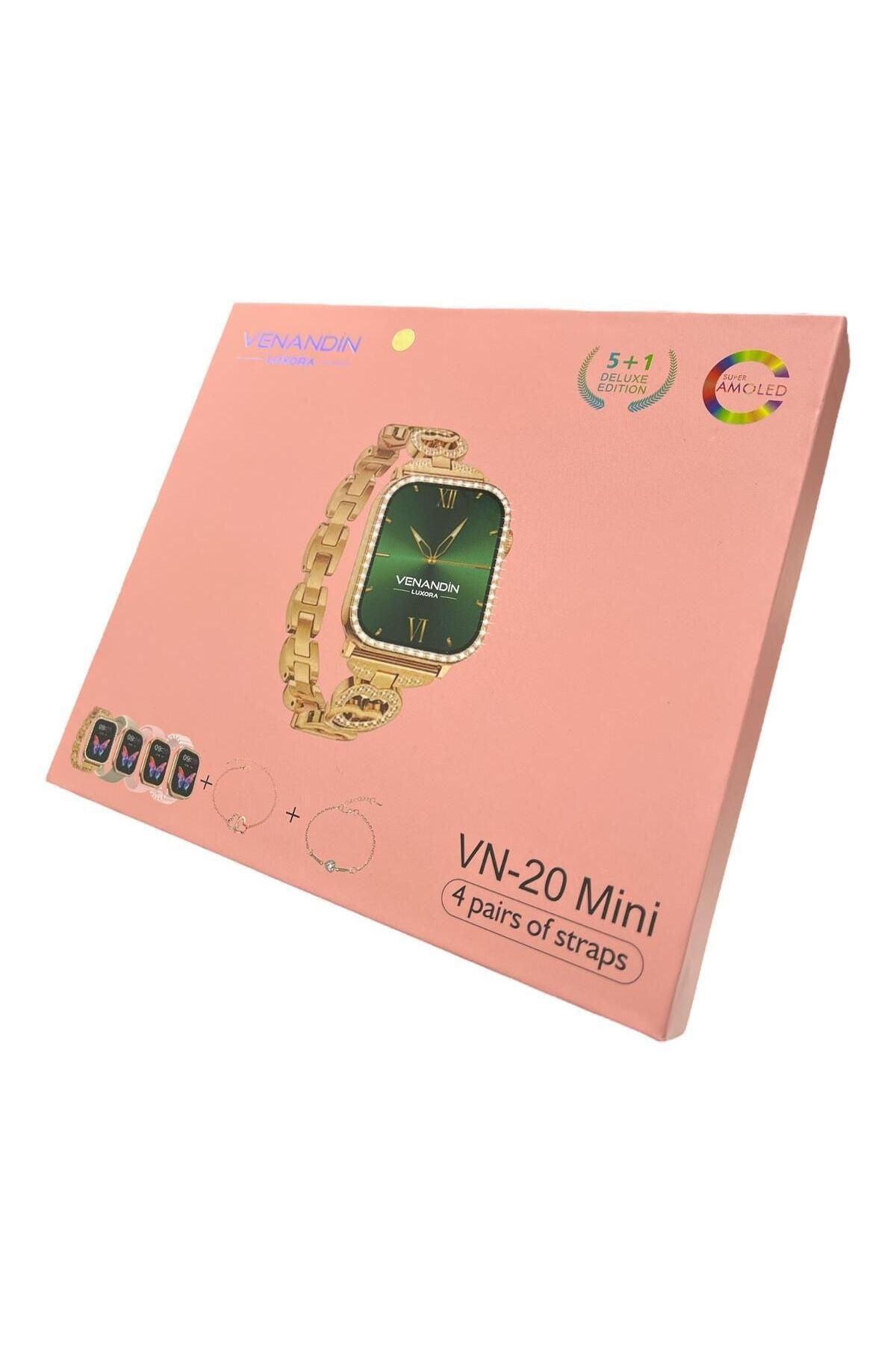 VENANDİN VN20 MİNİ – 41mm AMOLED Ekranlı, 4 Kordon + Bilezik Hediyeli Akıllı Saat