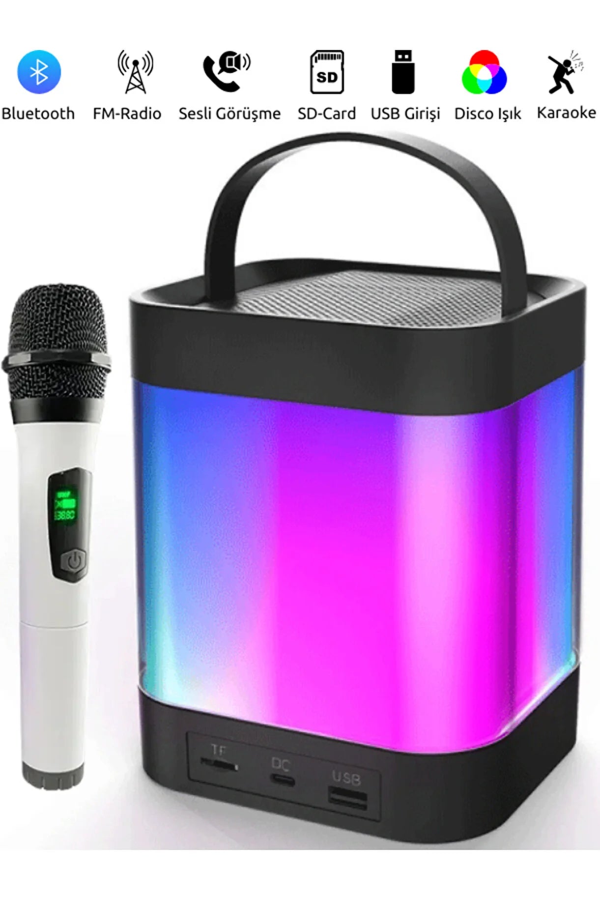 Z9 speaker mikrofonlu tws radyolu aramalı sd kart/usb destekli bluetooth hoparlör - H3S
