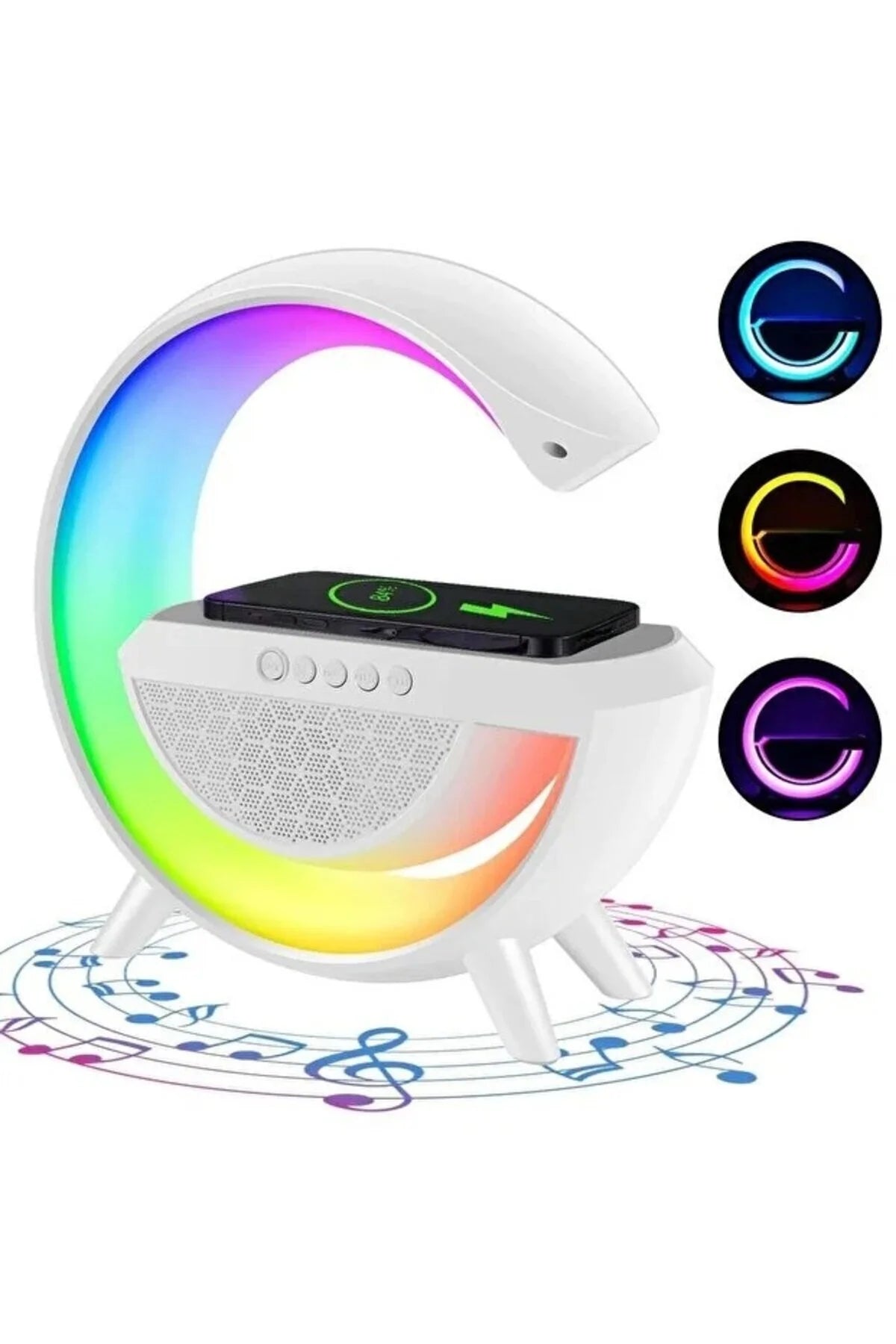 Hm-2309 RGB light wireless speaker - 15w power, clock, charging, music and style all in one! - H2S