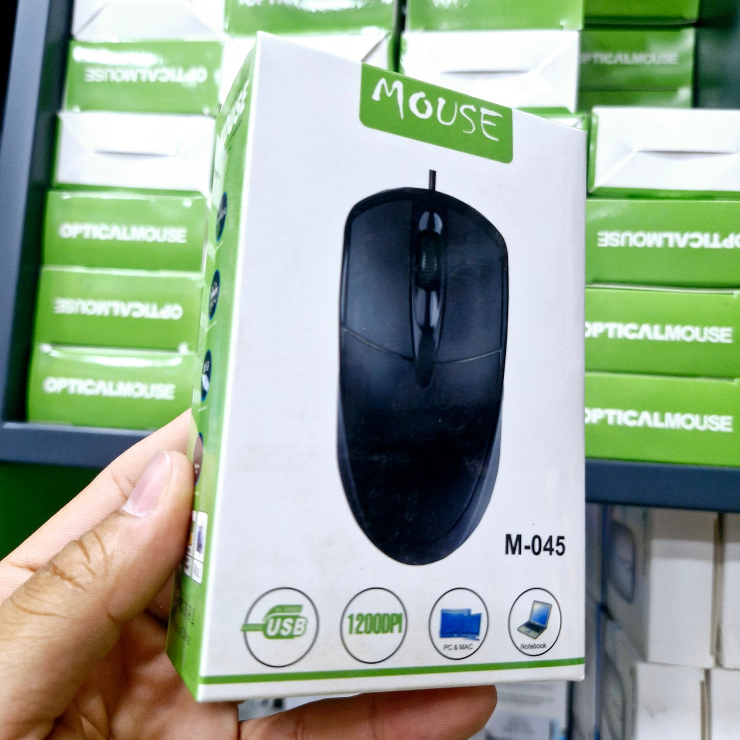 USB Girişli Kablolu Universal Mouse | Tak-Çalıştır, Ergonomik Tasarım, Tüm Bilgisayarlarla Uyumlu m-045