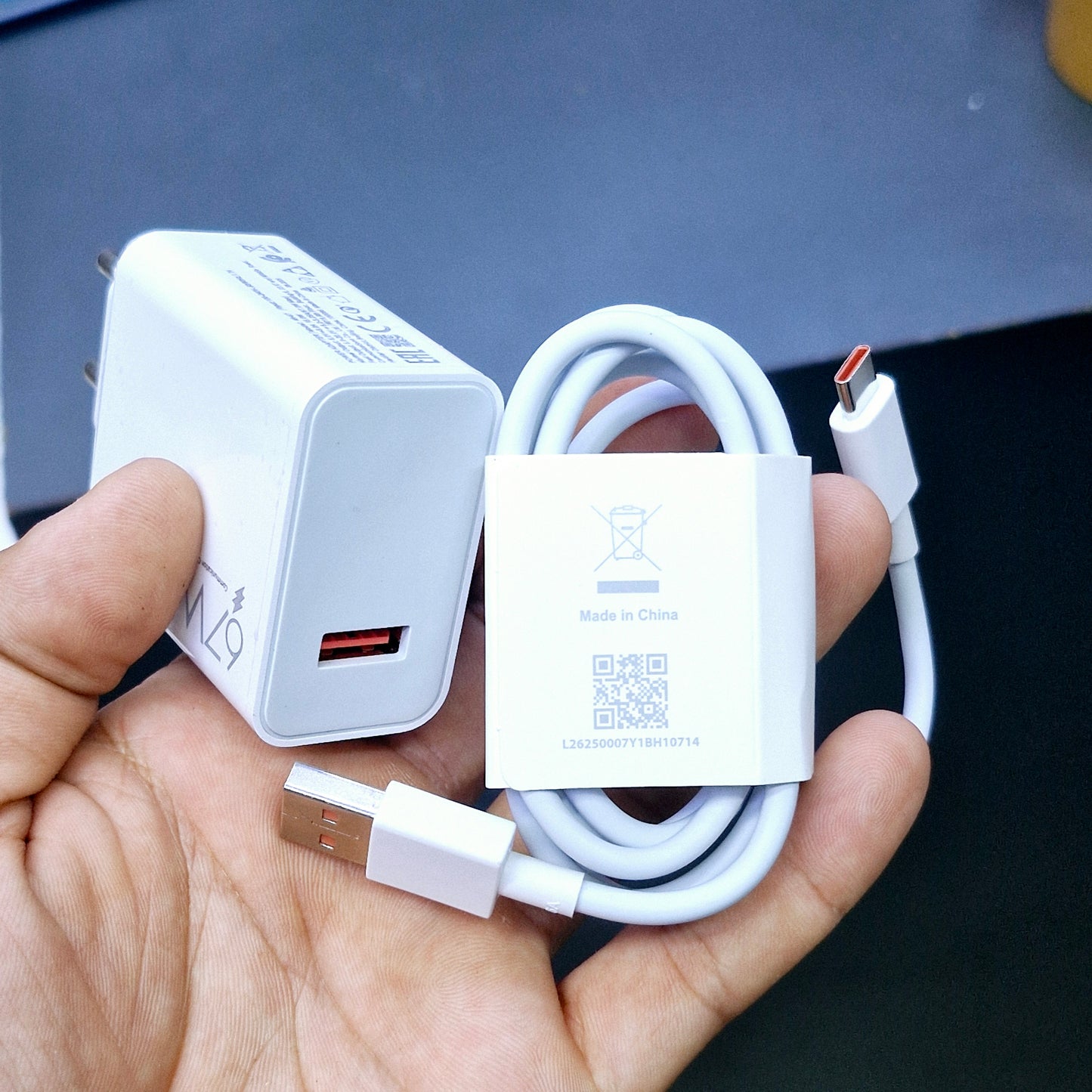 Logosuz 67W saniyeli şarj desterkli usb typeC şarj seti