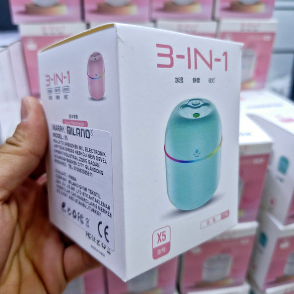 220ml 3-in-1 portable humidifier | RGB light misting machine & aroma diffuser | quiet and effective - G4W