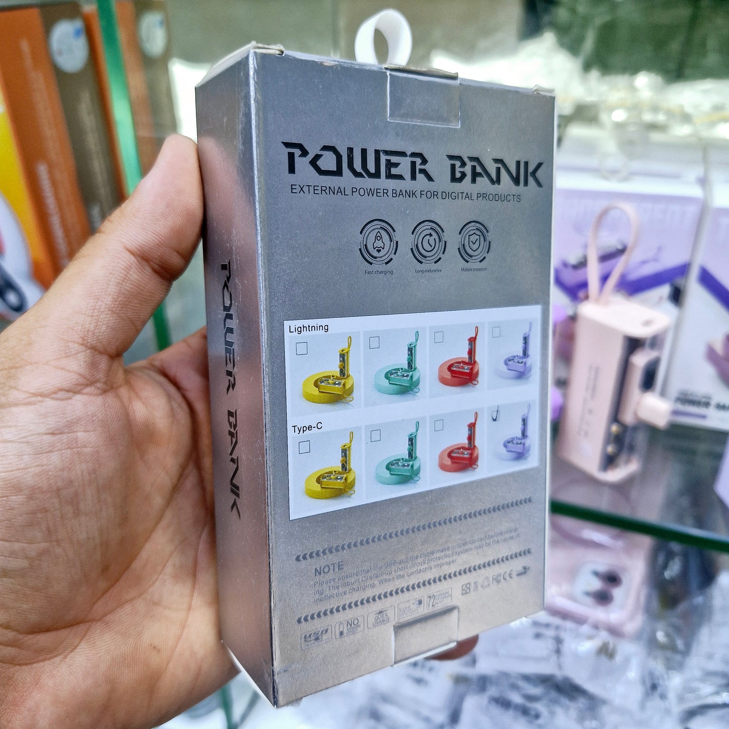 5,000 mah mini led göstergeli typeC ve lightning powerbank