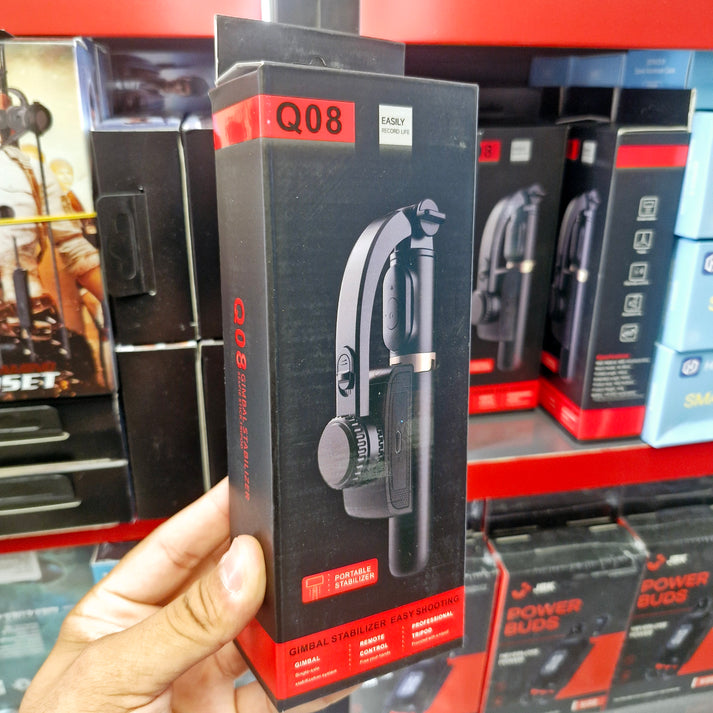 Q08 3-in-1 gimbal selfie stick | Bluetooth 360° rotating tripod phone stabilizer - G3Z