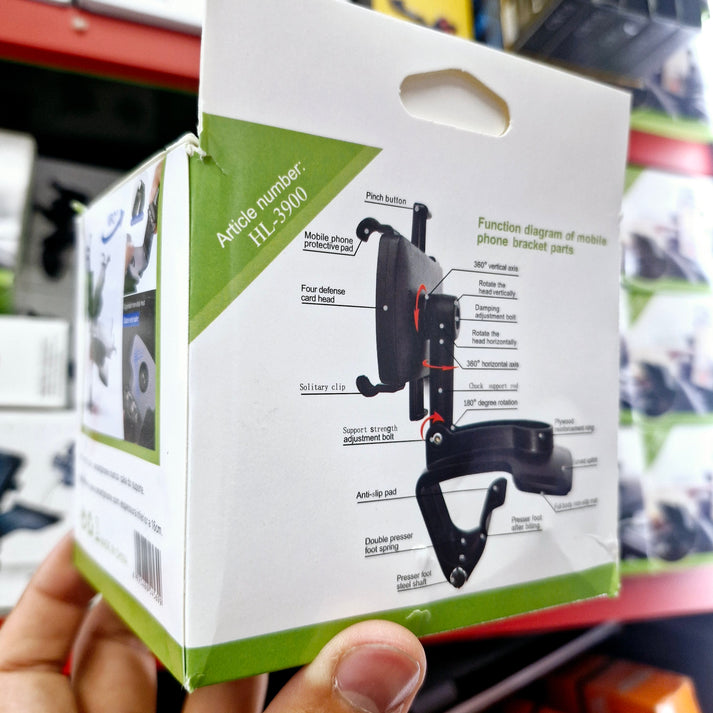 Vacuum 360 degree rotary adjustable car holder mounted on the dashboard behind the steering wheel hl-3900 - R2C