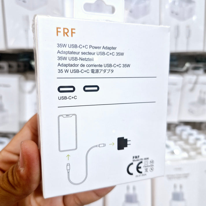 Logosuz 35w çift usb-c girişli ios android uyumlu hızlı şarj adaptör başlık - S1İ