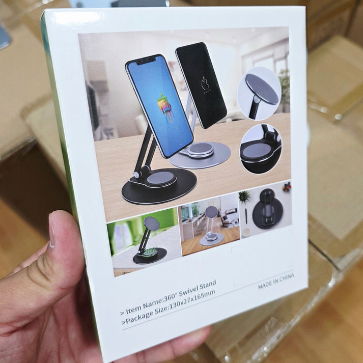 360 degree rotating adjustable foldable metal desktop magnetic phone tablet holder - N1Q