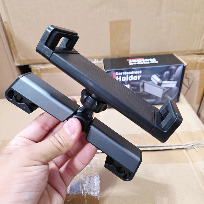 Adjustable tablet and phone holder for the back of the car seat model Q - R2F