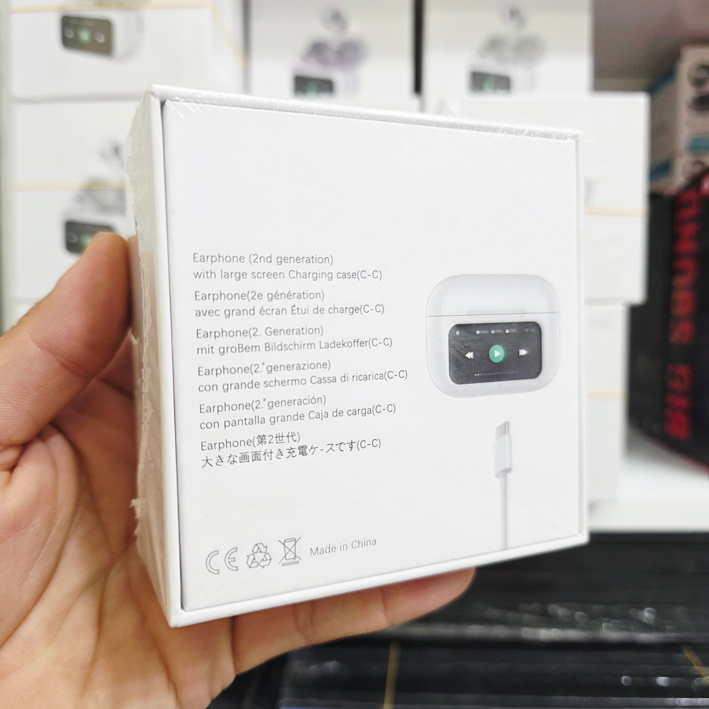 A9 pro touch screen in-ear bluetooth headphones with ANC/ENC mode - B2M