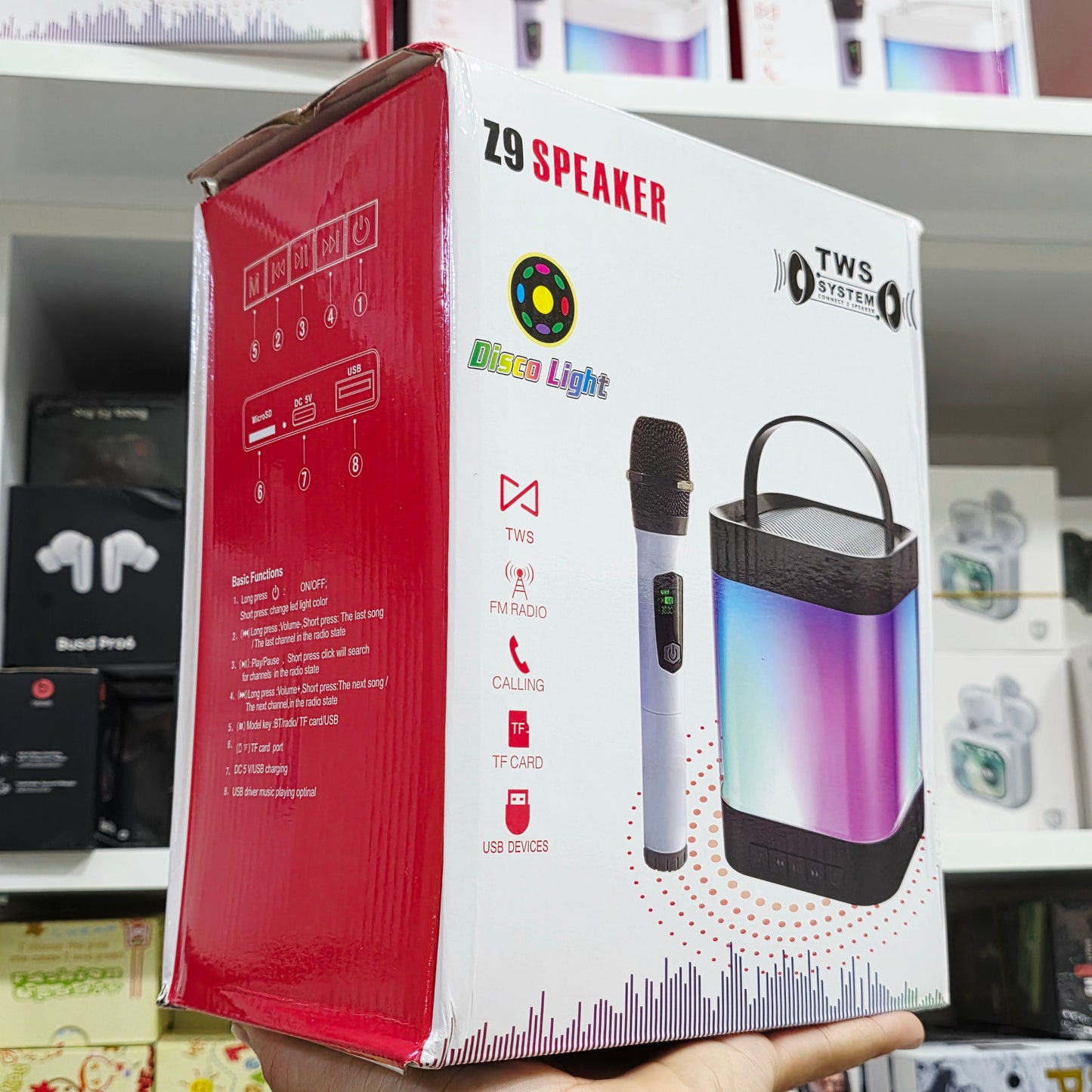 Z9 speaker mikrofonlu tws radyolu aramalı sd kart/usb destekli bluetooth hoparlör - H3S