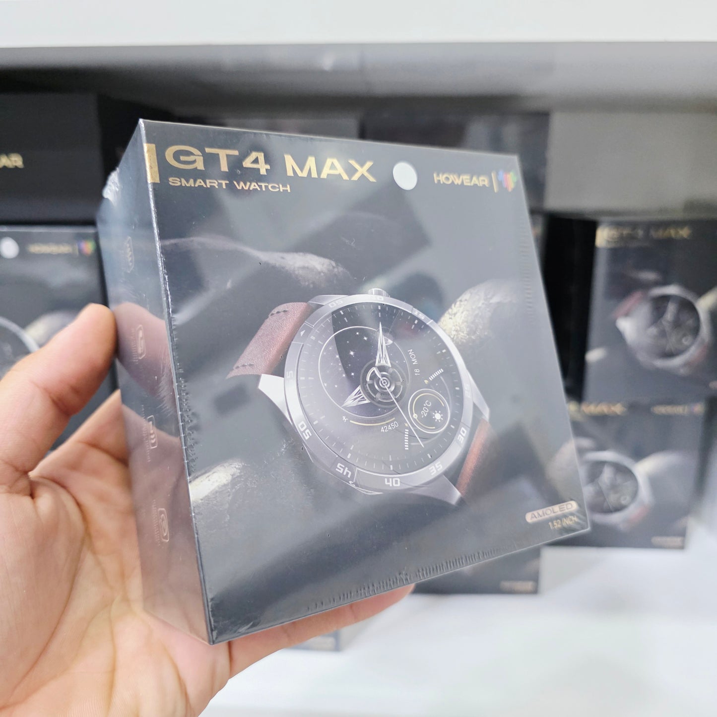 GT4 Max Premium Klasik Erkek Akıllı Saat Amoled Ekranlı Sesli Görüşme Yapan NFC,GPS,Spor Takibi,Rehber Kaydı Android&iOS İphone Huawei Xiaomi Uyumlu Kol Saati - A3J