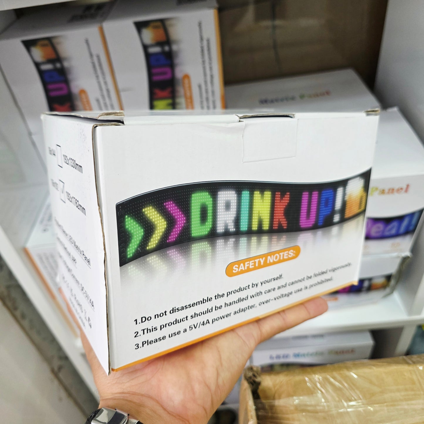 176*19 cm, 16*192 ledli matreix panel dijital ekran led usb çıkışlı kumandalı telefon uygulamadan kotrollü - G6G