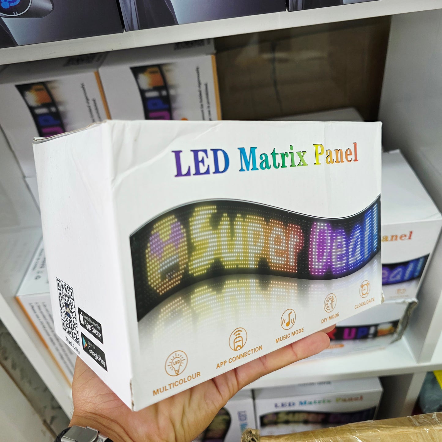 176*19 cm, 16*192 ledli matreix panel dijital ekran led usb çıkışlı kumandalı telefon uygulamadan kotrollü - G6G