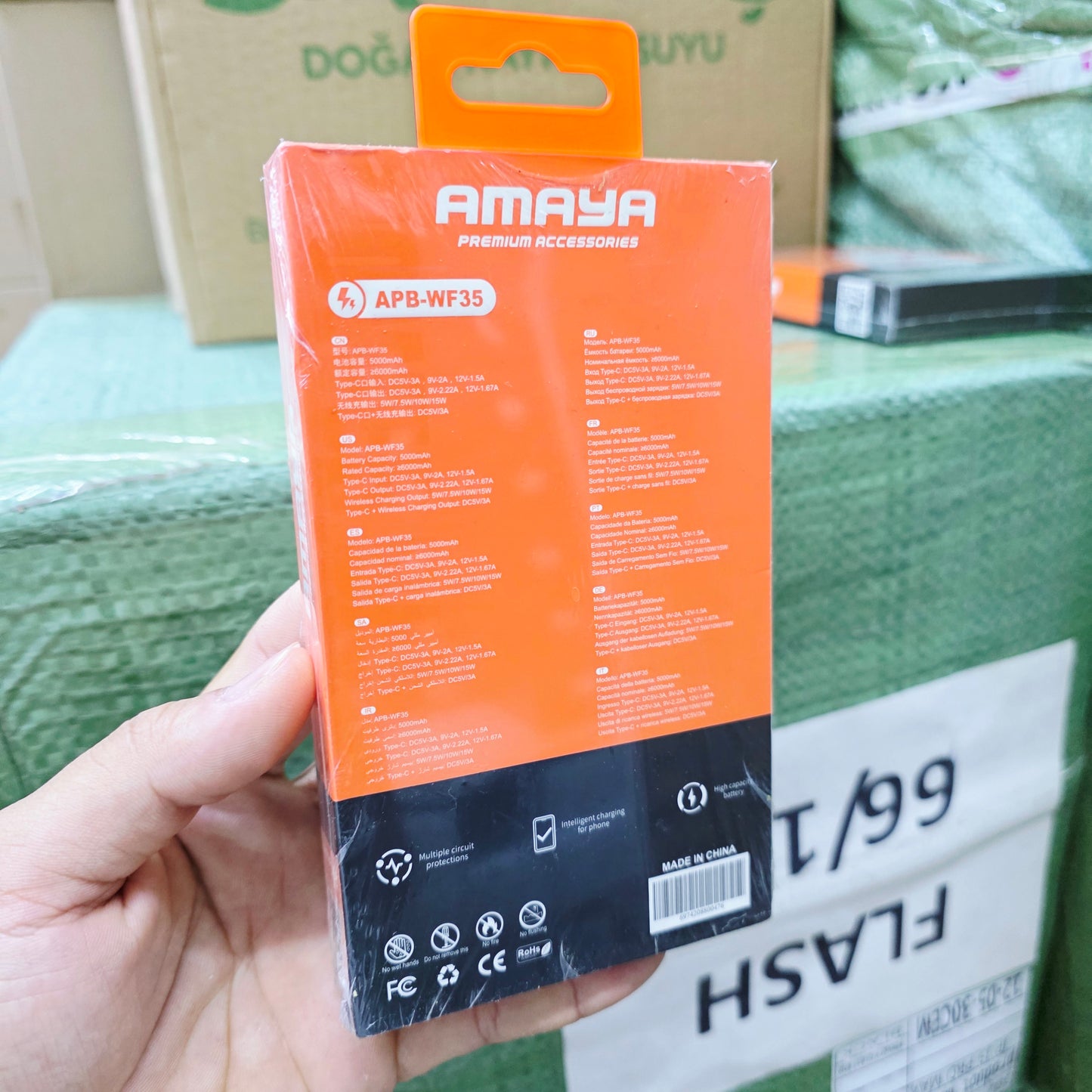Ultra ince 5000 mah magsafeli 7,5mm batterypack 20w pd 15w wirless kablosuz şarj aleti powerbank wf35 - P1Y