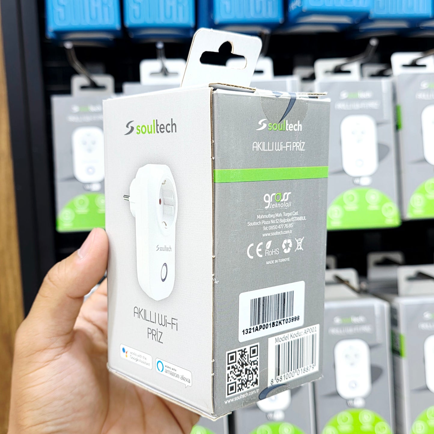 Akıllı Wi-Fi Priz 16A 3500W - Uzaktan Kontrol, Zamanlayıcı ve Sesli Komut Desteği (Ateşe Dayanıklı)