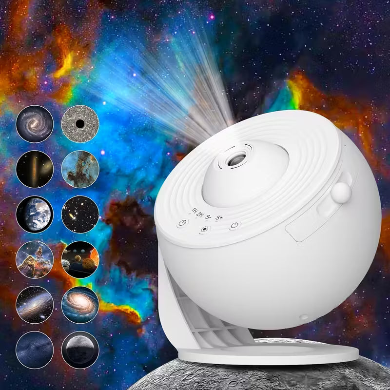 Yıldızlı Gökyüzü Galaksi Projektörü, Film Şeridi Filmi ile LED Işık Gösterisi, 360° Dönüş, 3 Düğmeli Kontrol, USB Güç Kaynaklı, Ev ve Parti Kullanımı, Yatak Odası, Oyun Odası, Tavan Dekorasyonu için - G6L