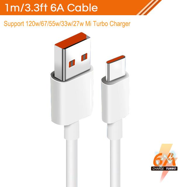 كابل شحن سريع للغاية من نوع USB TypeC بقوة 120 واط