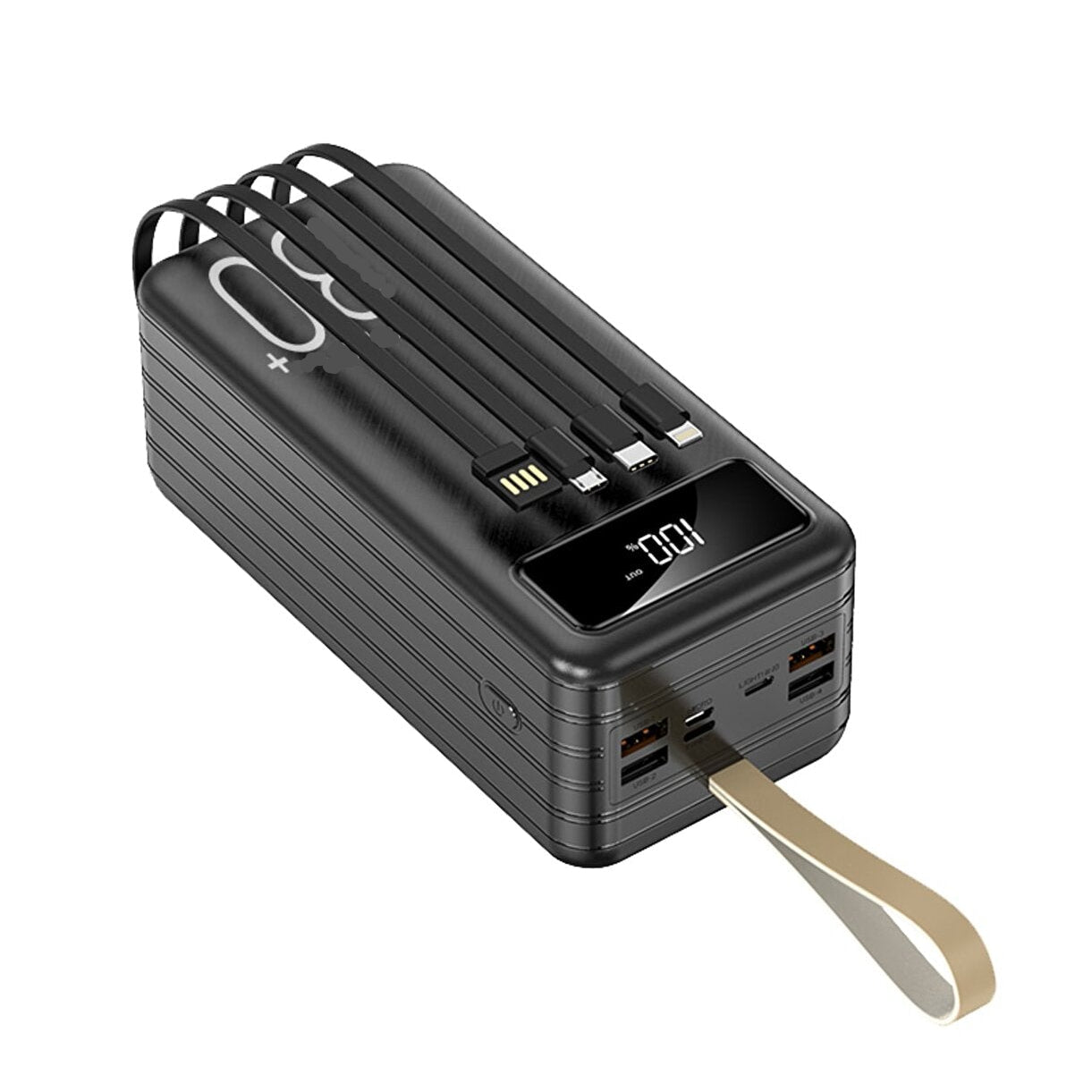 30,000 mAh, 4-wire, 4-output, 22.50W fast charging supported, LED indicator power bank ck-103 - P1W