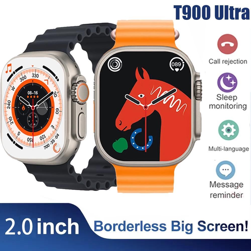 ساعة T900 Ultra الذكية بشاشة 2.09 بوصة مقاس 49 مم - حزام مزدوج، متوافقة مع أنظمة iOS وAndroid