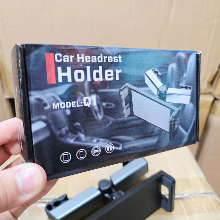 Adjustable tablet and phone holder for the back of the car seat model Q - R2F