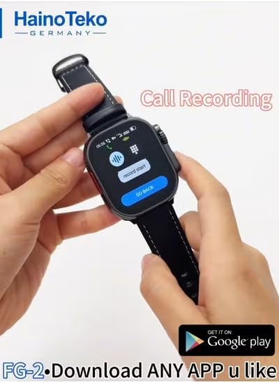 Haino Teko Germany FG-2 5G SIM Internet and Social Media Supported Camera Android Software 49mm Smart Watch - A2N