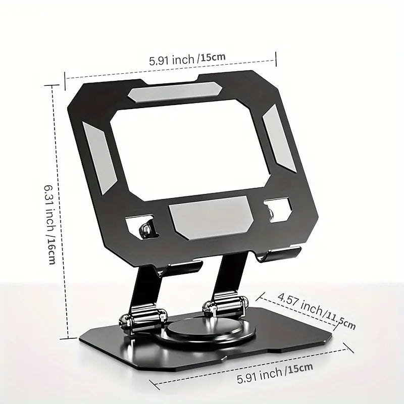 Foldable metal tablet stand | 360° rotating, foldable adjustable holder | Compatible with all tablet models - N1L