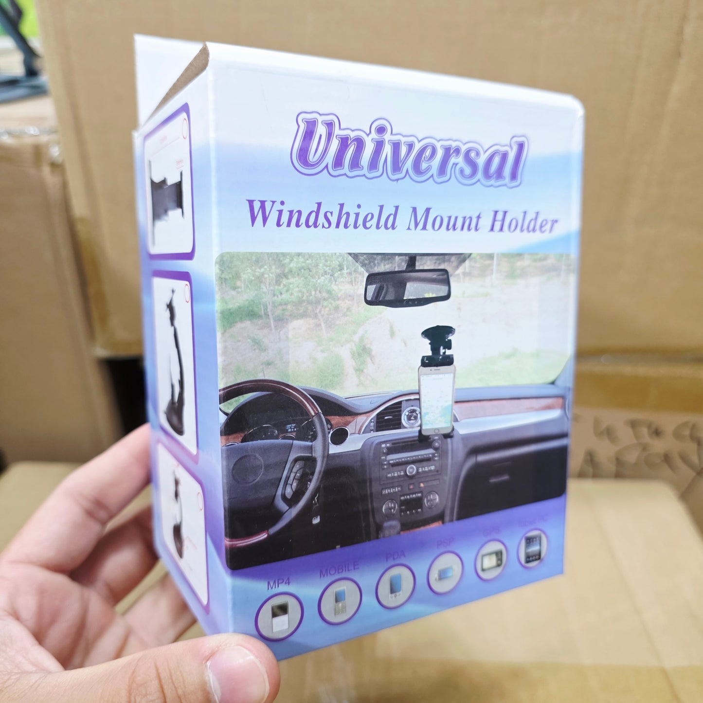 Suction cup in-car phone tablet holder, adjustable length, can be attached to the dashboard and mirror - R2G