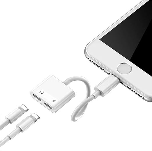 محول شاحن وسماعات الرأس Lightning 2 في 1