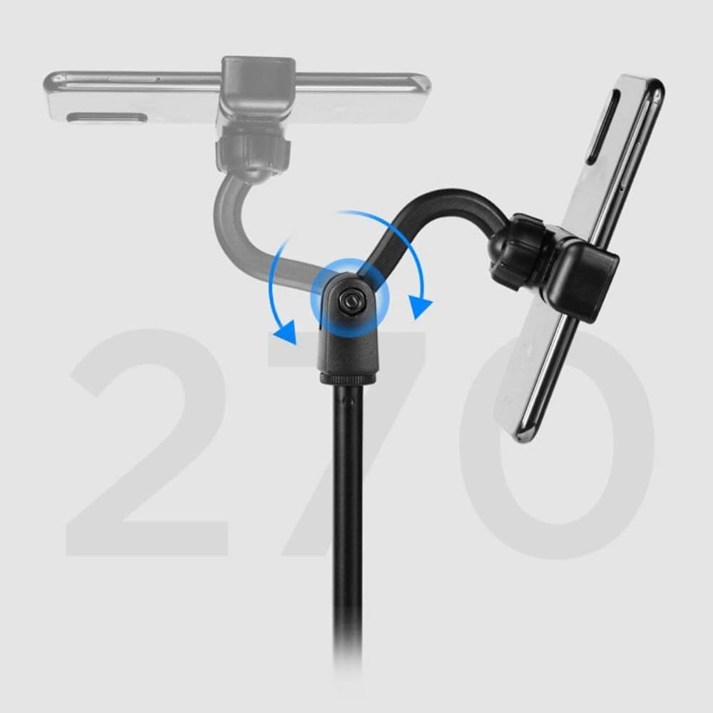 Desktop extendable phone holder | 360° adjustable height and angle stand | telescopic body | compatible with all phones - N1K