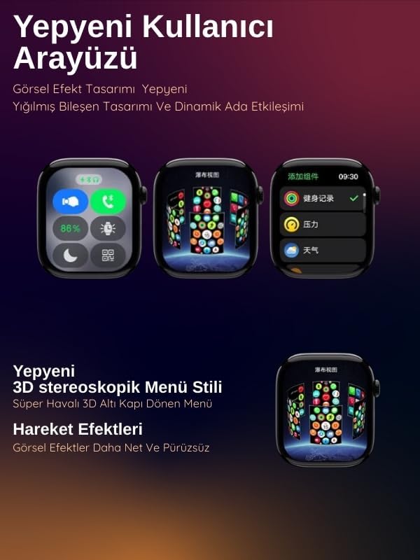 Hk10 pro A 10.seri 46mm amoled ekranlı ios android uyumlu akıllı saat - A2W