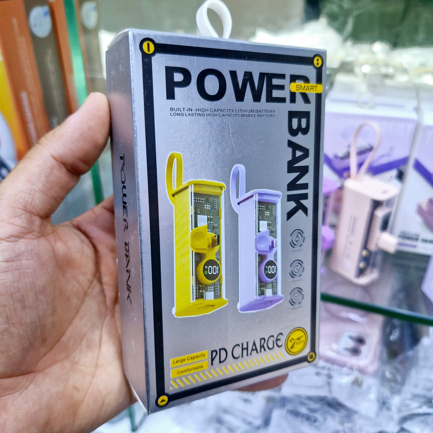 5,000 mah mini led göstergeli typeC ve lightning powerbank