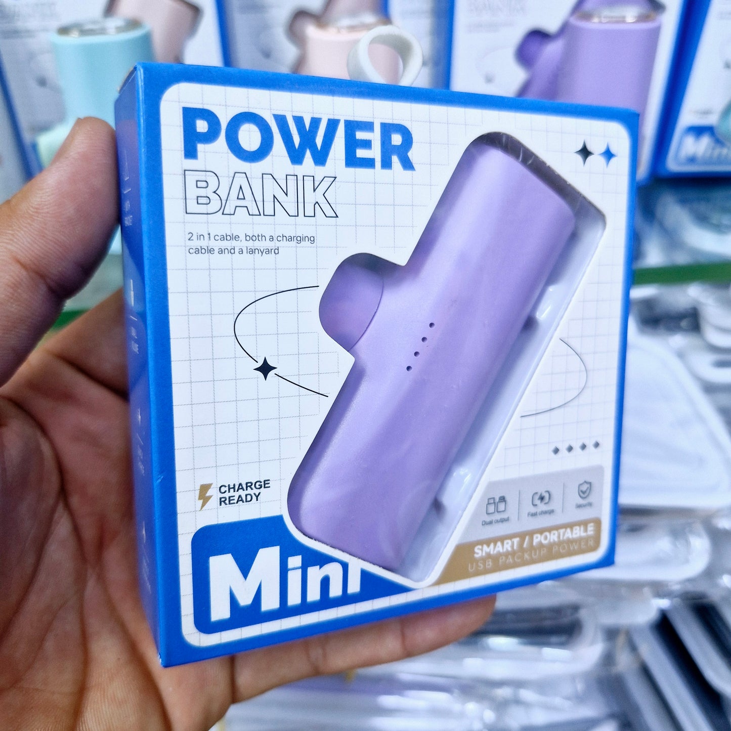5,000 mah mini led göstergeli typeC ve lightning powerbank