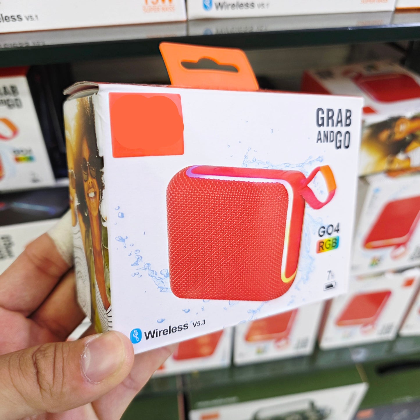 Go4 rgb ışıklı taşınabilir 5,3v 7 saat kullanım süreli ip67 suya dayanıklı bluetooth hoparlör - H3V