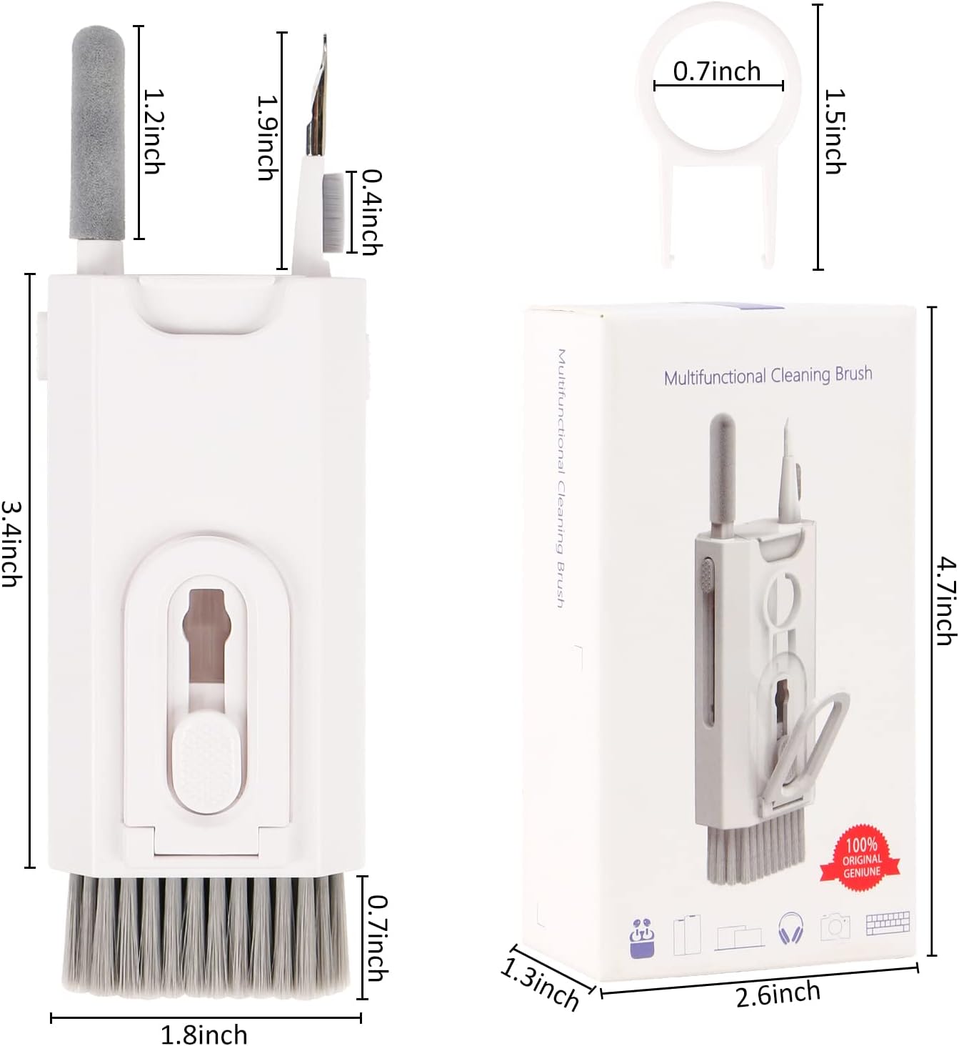 8-in-1 phone, tablet and headphone cleaning tool – multifunctional electronic cleaning kit - G3K