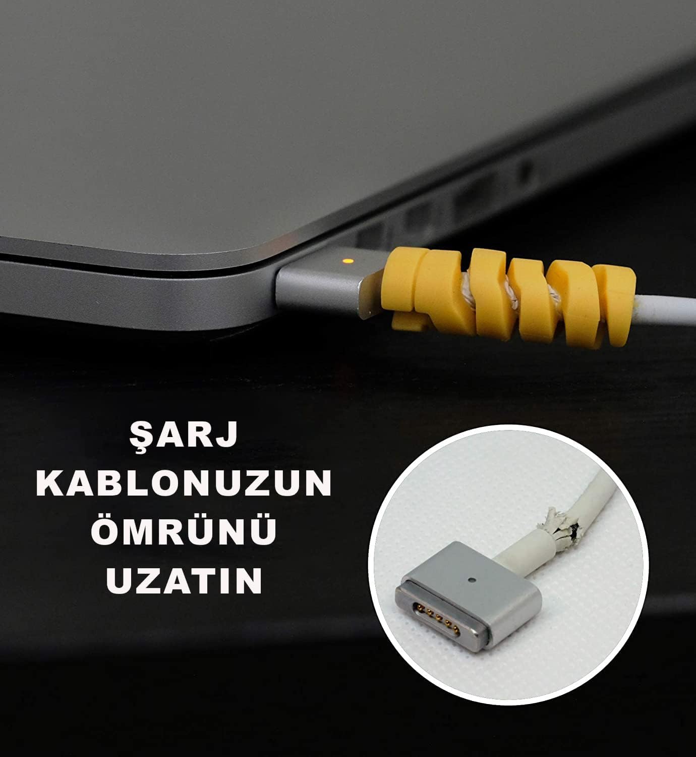 Spiral silicone cable protector 4 pieces - G1E