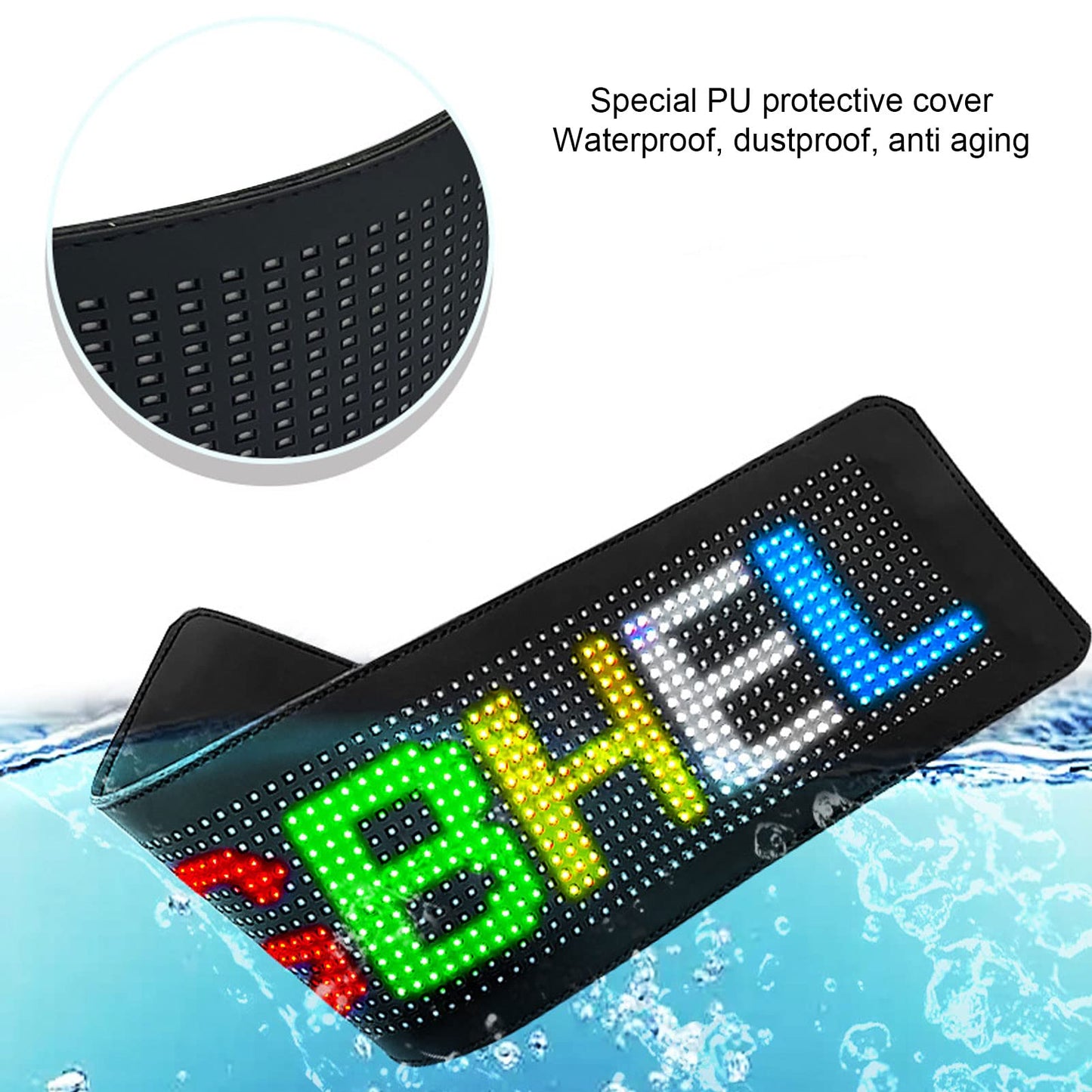 Led matrix panel dijital esnek ekran kumandalı uygulama kontrollü 16×64 pixel 9,2×37,4cm